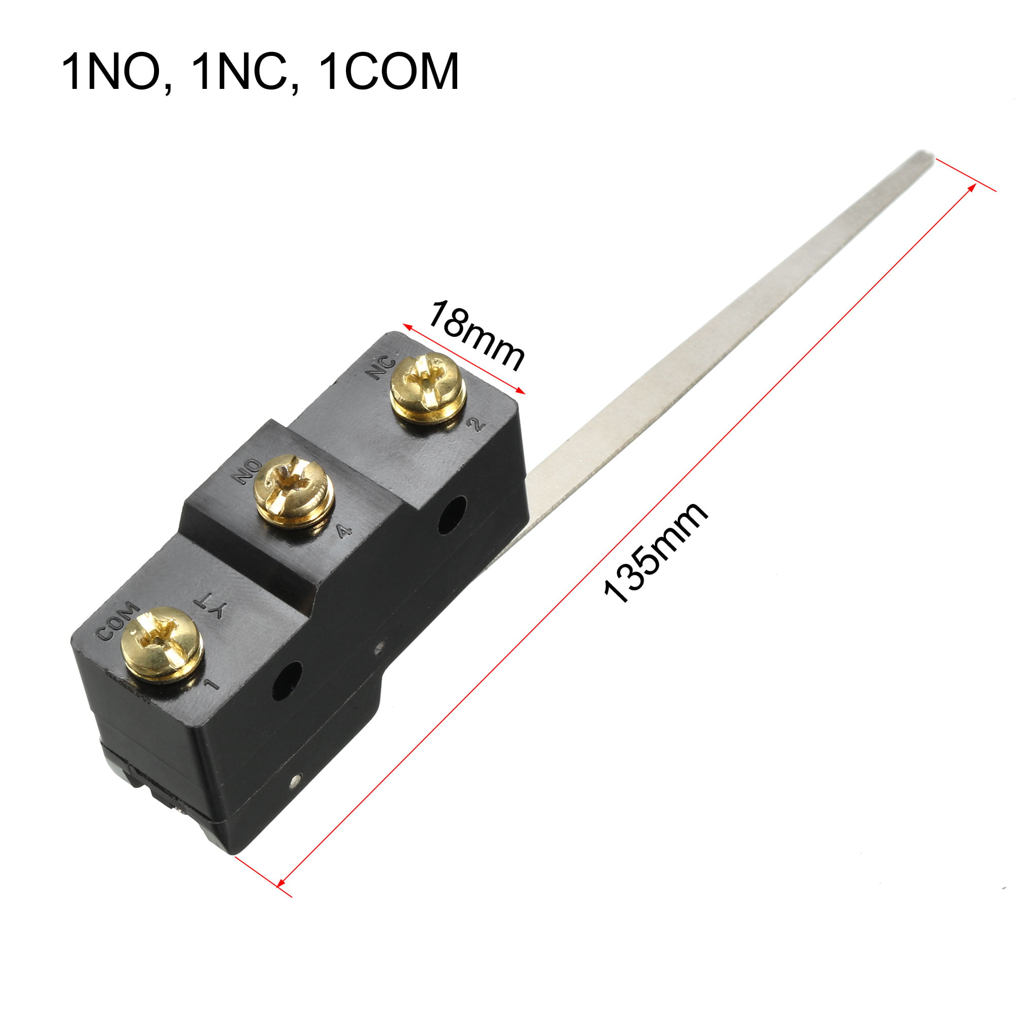 Details about   Z-15HW24-B 1NO 1NC Long Steel Wire Lever Type Micro Action Switch 