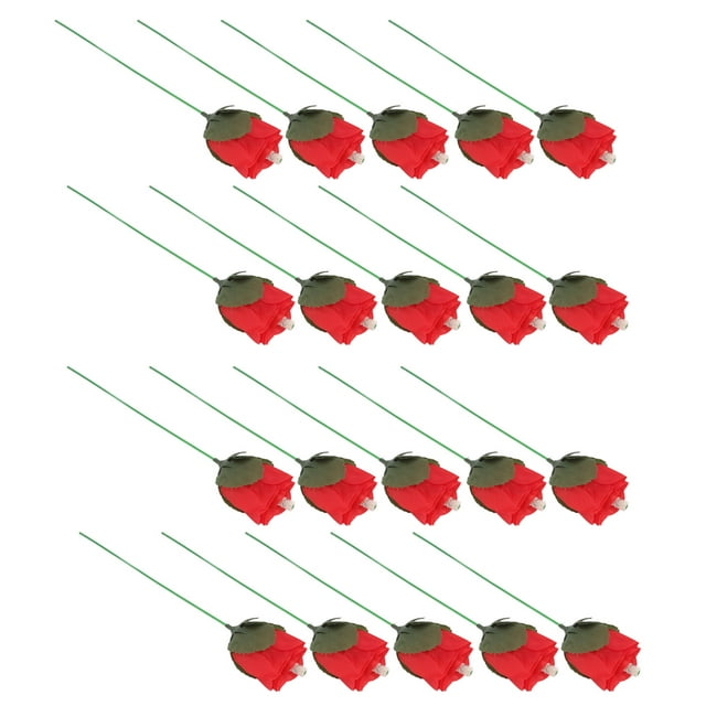 Flame Appearing Rose, Wear Resistant Lifelike Exquisite 20 Pcs Flame Appearing Rose Props For Parties