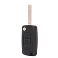 thumbnail image 1 of Remote Control Key Case, Car Key Case Black 3 Buttons Folding Flipping Protective Key Fob Cover Replacement For  107 207 307 307cc, 1 of 8