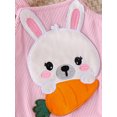 thumbnail image 6 of Suealasg Newborn Girls Bodysuit Baby Easter Clothes Sleeveless Bunny Carrot Embroidery Jumpsuit 3M 6M 9M 12M 18M Infant Summer One Piece Romper Overalls, 6 of 9