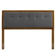 thumbnail image 2 of Modway Draper Fabric Tufted Twin Headboard in Walnut and Charcoal, 2 of 6