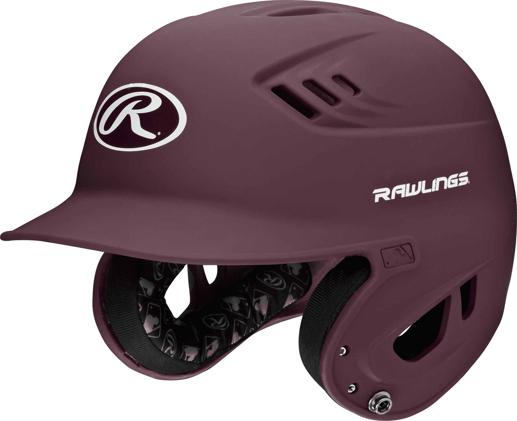 Rawlings R16 Series Matte Baseball Batting Helmet, Maroon