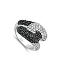 thumbnail image 4 of White CZ Micro Pave Criss Cross Knot Ring .925 Sterling Silver Band Jewelry Female Size 10, 4 of 4