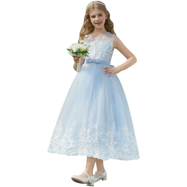 blue and white boutique dress Sage Lace Chiffon Illusion Back Ruched Bridesmaid Dress main image 0