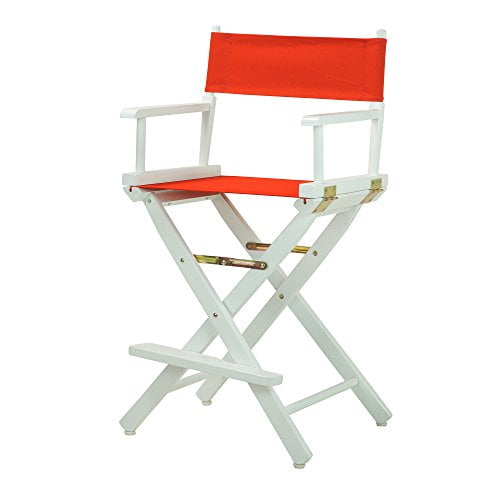 Casual Home 24-Inch Director Chair White Frame, Red Canvas