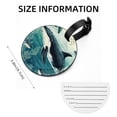 thumbnail image 5 of Whale 2pcs PU Leather Round Bag Tags Suitcase Handbag Tags with Privacy Cover and Name ID Tag for Travel Luggage, Handbags, Backpacks, School Bags, 5 of 6