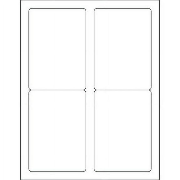 SSBM Rectangular Laser Labels 3 1/2" x 5" Glossy White 400/Case