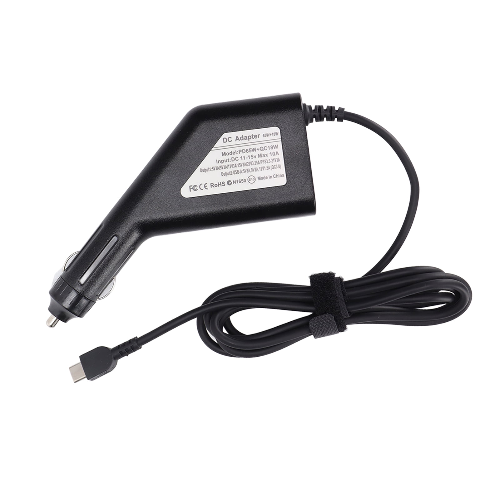 65W Laptop Car Charger, PD65W Smart Chip Multiple  Functions Car Adapter  for SUVs for Tricycles for
