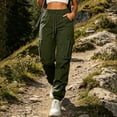 thumbnail image 3 of Vrorvz Cargo Jogger for Womens Drawstring Elastic Waisted Joggers Slim Leg Pant Outdoor Hiking Pants with Pockets, 3 of 5