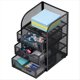 thumbnail image 4 of Organizador de Escritorio con Cajón, Cesta para Sujetapapeles, Espacio de Trabajo, Oficina, Metálica., 4 of 5