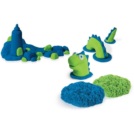 The One and Only Kinetic Sand Build, 1lb Color Pack, Green and Blue