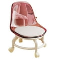 thumbnail image 1 of Taburete con ruedas para pedicura, taburete de maquillaje, taburete para cambiar zapatos, taburete con ruedas, silla para cocina, limpieza de suelos, Rosa, 1 of 9