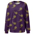 thumbnail image 2 of Gibobby Sudaderas para mujer Blusa de sudadera estampada con cuello redondo y manga larga para entrenamiento diario en casa y al libre para mujer(Morado,XG), 2 of 5