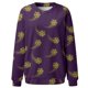 thumbnail image 2 of Gibobby Sudaderas para mujer Blusa de sudadera estampada con cuello redondo y manga larga para entrenamiento diario en casa y al libre para mujer(Morado,G), 2 of 5