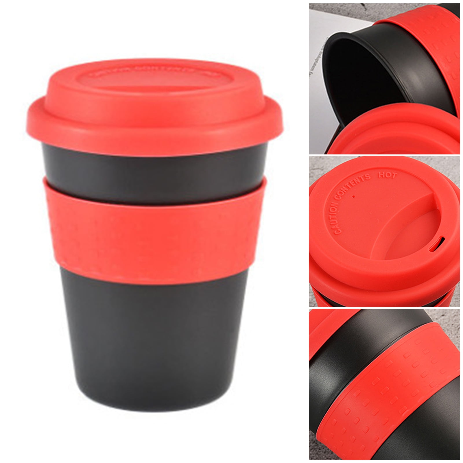Cheers US Double-Walled Coffee Cup, Reusable Coffee Cup with Resealable Lid, Food-grade Silicone Seal and Sleeve, Insulated Coffee Tumbler, Leakproof