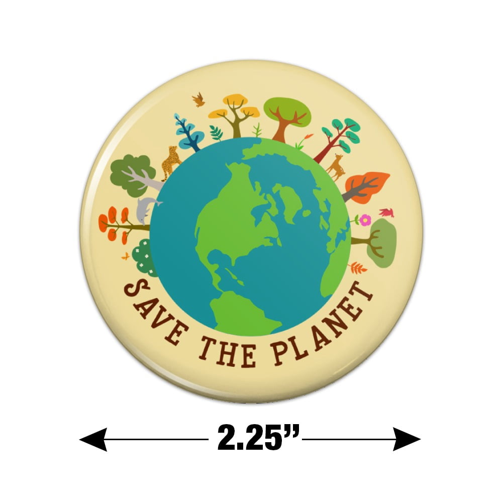 Save The Planet Illustration Conservation Kitchen Refrigerator