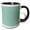 Black/White, variant on 3drose, Tessellation of Geometric Shapes Art Deco Scales Pink Green, 15oz Mug