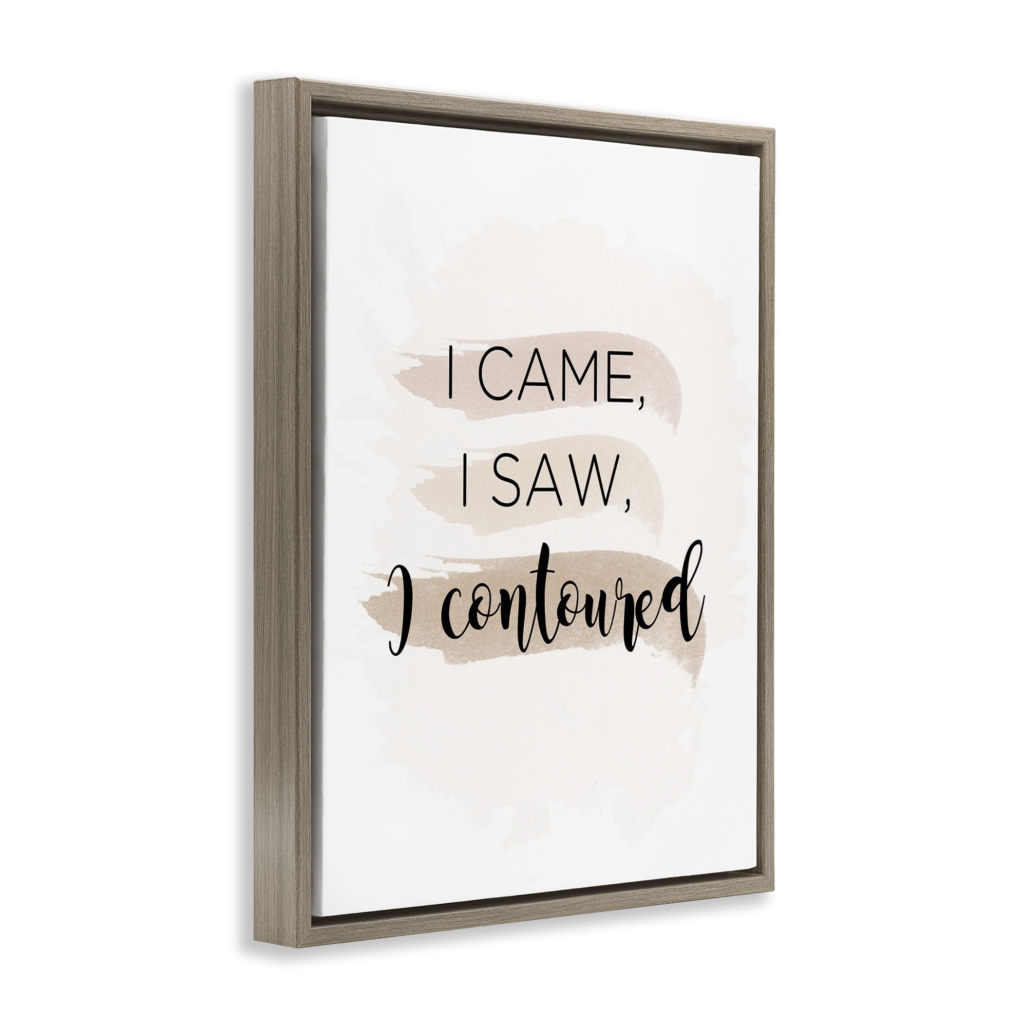 Stupell Industries Came Saw Contoured Beauty & Fashion Painting Brown Floater Framed Art Print Wall Art, 25 x 31