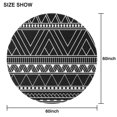 thumbnail image 6 of Round Waterproof Tablecloth 60×60 Inch, Boho Style Reusable Indoor/Outdoor Durable Table Cover for Party Kitchen Dinner Room Decor, 6 of 6