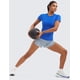 thumbnail image 3 of Remera CRZ YOGA sin costuras, transpirable, manga corta, azul, talla M, 3 of 4