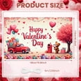 thumbnail image 2 of Red Theme Valentine's Day Banner Heart-shaped Balloons Love Display Gift Decor Teddy Bear Design Heart Backdrop for Valentine's Day Party Romantic Celebration Photo Shoot Backdrop, 2 of 9