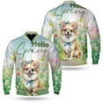 thumbnail image 3 of Chihuahua Hello Spring Time Flower Floral Nature All Over Print 3D Baseball Jacket Dog Lover Gifts Idea Bomber Jacket Softball - 02031, 3 of 6