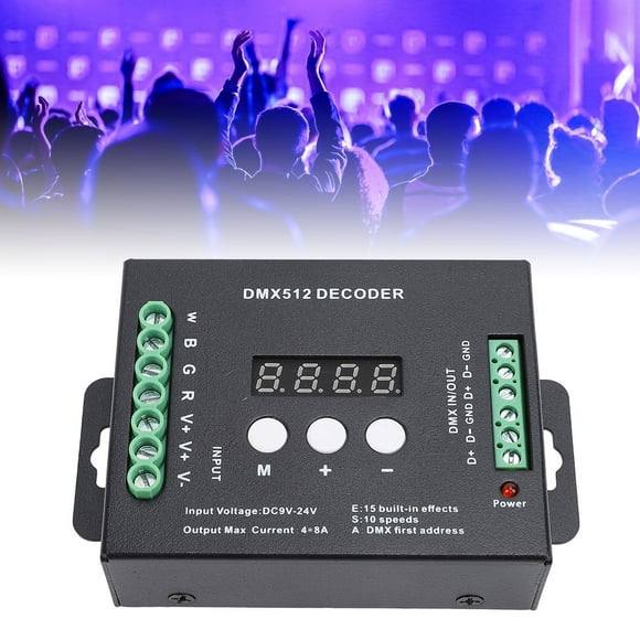 Decodificador De Pantalla Digital, Decodificador RGBW Estándar Internacional De 4 Canales De Velocidad De 10 Niveles Para Módulo De Iluminación De Escenario