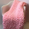 thumbnail image 1 of Couverture Tricotée en Fil Chenille Couleur Unie Douce et Chaude 47"x59 Pouces pour Canapé Lit Couverture Rugueuse Tissée, 1 of 8