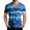 Sky Blue, variant on Men's V-Neck Short Sleeve T-Shirt with Gradient Effect - Soft Blend Color Design for Casual Hangouts, Beach Trips and Fashion-Forward Daily Wear,Blue L