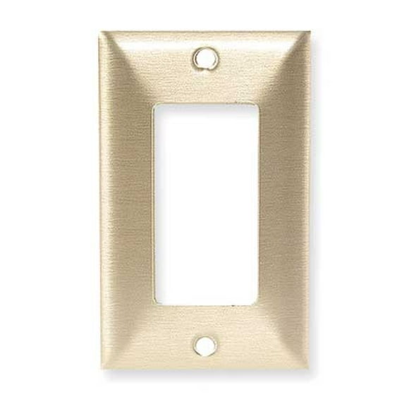 Bryant Electric SB26 Metallic Wallplate, 1-Gang, 1 Decorator/GFCI Opening, Standard Size, Brass