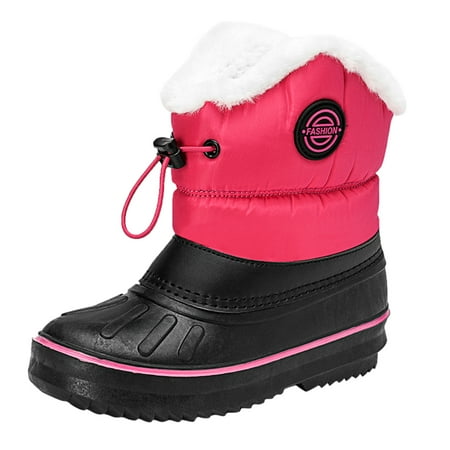 

QYZEU Girls Shoes Size 10 Shoe Toddler Girl Children Shoes Snow Boots Girls Boys Outdoor Boots Waterproof Non Slip Warm Boots Cotton Snow Boots