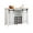 White, variant on Roromall Farmhouse Wine Bar Cabinet with Sliding Barn Door, Kitchen Coffee Bar Cabinet w/ 16 Wine & Glass Rack, Storage Shelves, Rustic Buffet Sideboard for Dining Living Room