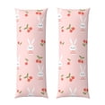 thumbnail image 1 of Balery Rabbit And Cherry Funda Protectora para Almohada Corporal de Algodón Hipoalergénico con Cierre(55 x 21 pulgadas), Almohadas No Incluidas, 1 of 7