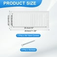 thumbnail image 2 of 4" x 10" Duct Opening Vent Cover, Toe Kick Vent Cover HVAC for Wall Floor, White-Outer Size: 5.4" x 11.4", 2 of 7