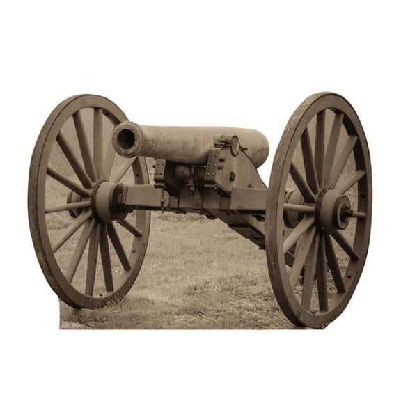 37 x 54 in. Civil War Cannon Life-Size Cardboard Cutout
