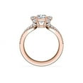 thumbnail image 2 of 1.00 Carat Excellent Cushion Cut Natural Diamond Unique Solitaire with Accents Ring for Women Solid 18K Rose Gold Size 8.5, 2 of 8
