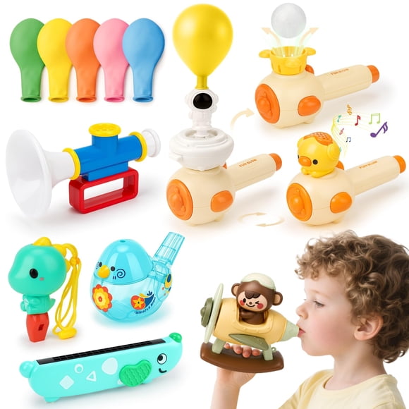 Sensory Toys Joyreal 8 en 1 para niños con silbato y soplador de globos