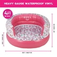 thumbnail image 3 of Silla Flotante Inflable para Piscina ROXY Blanca con Motivo Floral y Respaldo, 3 of 5
