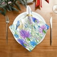 thumbnail image 2 of Coolnut Set of 6 Field Flowers Satin Napkin Square 20 Inches Table Napkins Soft Smooth Decorative Napkins for Wedding Banquet Party Decoration, 2 of 6