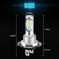 thumbnail image 4 of 4pcs 1860 H7 80W High Power LED Fog Light Lamp Car Headlight Bulb 6000K White Light, 4 of 5
