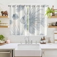 thumbnail image 2 of Beach Coastal Fish Kitchen Curtains Window Panels, Watercolor Sea Ocean Nautical Insulated Window Treatment Curtain, Grommet Curtains for Bedroom/Living Room/Bathroom, 2 Piece 52"Wx72"L, 2 of 8