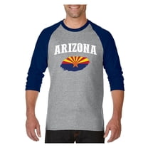 MmF - Mens Raglan Sleeve Baseball T-Shirts, up to Size 3XL - Arizona