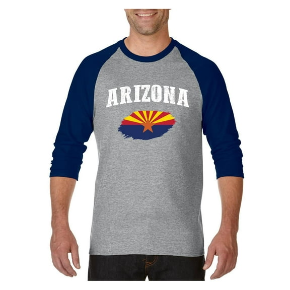 MmF - Mens Raglan Sleeve Baseball T-Shirts, up to Size 3XL - Arizona