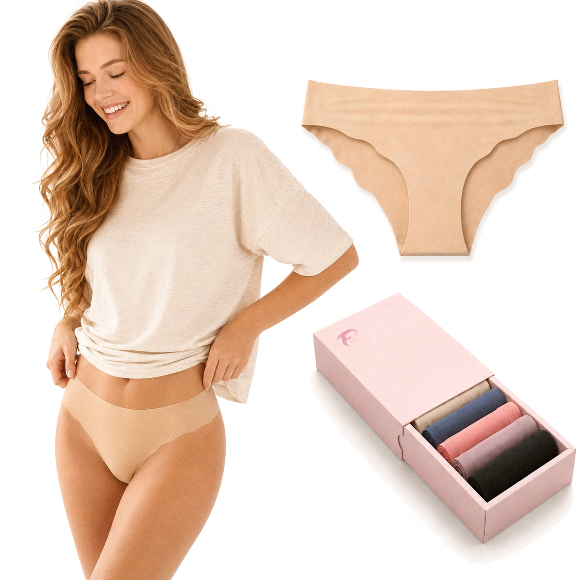 PLEAFUN Women's Brief Panties, Stretch Solid Colors, 6-Pack, Size M