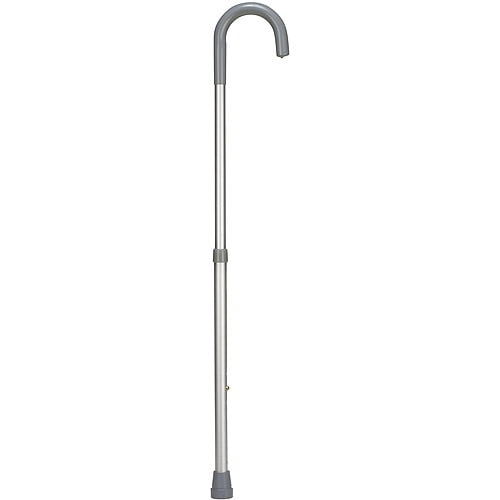 DMI Adjustable Aluminum Cane, Standard Handle, Silver