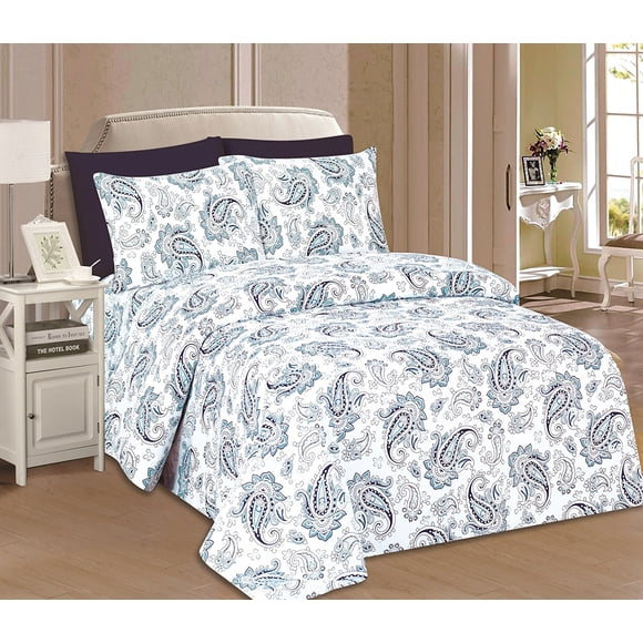 Beverly Hills 1800 Series Ultra Soft Printed 6 PC Sheet Set (King, Hubery)