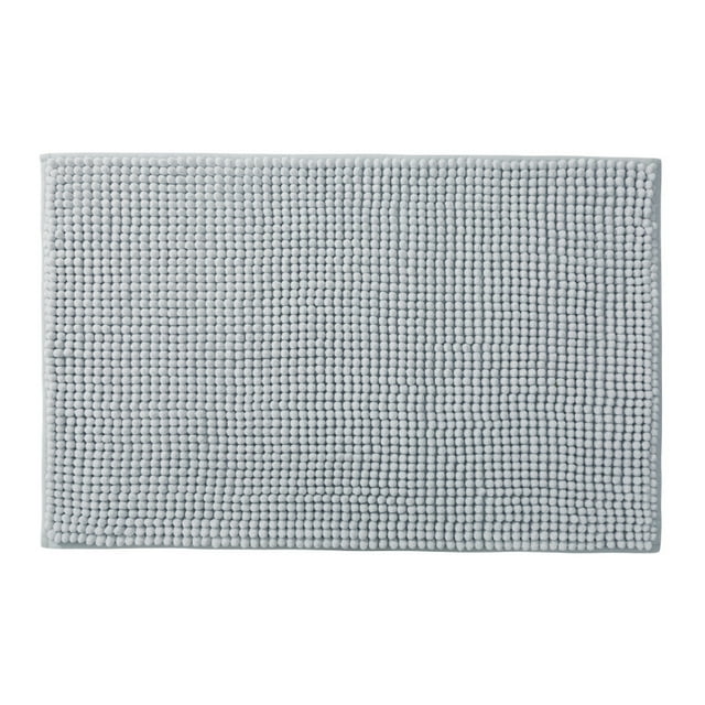 Laklulu Homaxy - Alfombra de baño de chenilla antideslizante, lavable, suave, absorbente, para ducha, 40 x 60 cm, color gris claro
