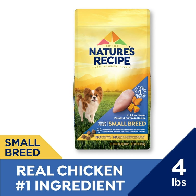 Nature s Recipe Grain Free Chicken Sweet Potato Pumpkin Small Breed Dog Food 4 lbs