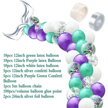 Mermaid Tail Balloon Garland Latex Balloon Party Wedding Baby