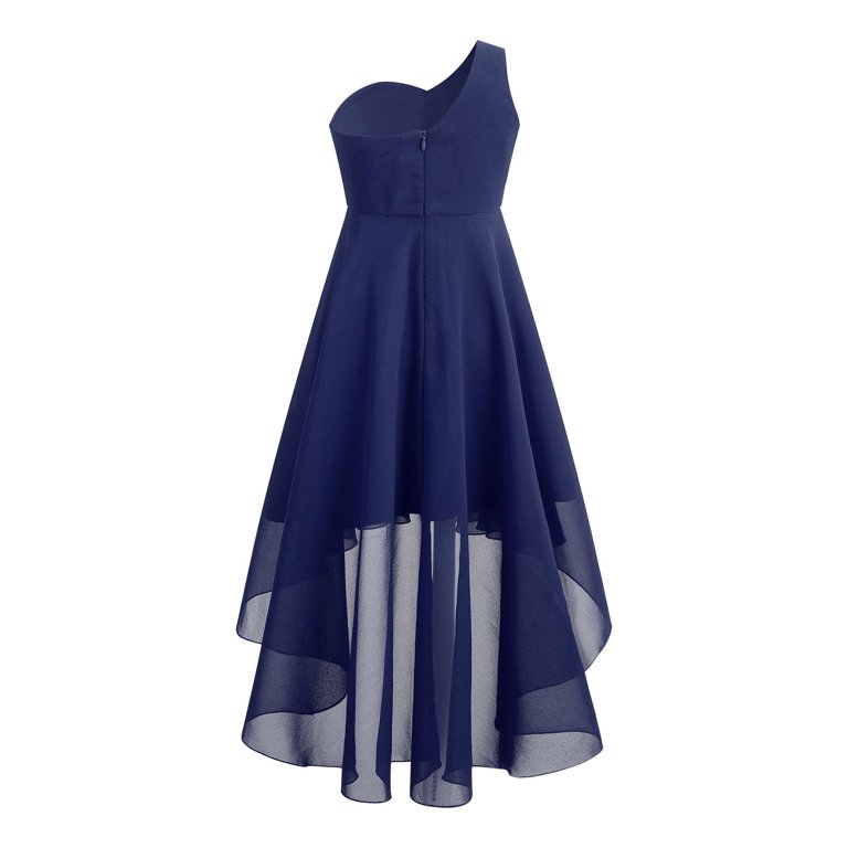 Alvivi Kids Girls Rhinestones Junior Bridesmaid Dress One Shoulder Chiffon Wedding Party Dresses Navy Blue 8 - Walmart.com Alvivi Kids Girls Rhinestones Junior Bridesmaid Dress One Shoulder Chiffon Wedding Party Dresses Navy Blue 8 - Walmart.com